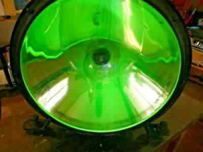 VINTAGE GOLDEN GLOW URANIUM GLASS LOCOMOTIVE HEADLIGHT LANTERN PENNSYLVANIA RR