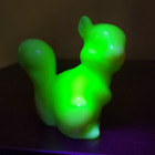 Fenton Art Glass Burmese Squirrel Glossy - Very Rare Vaseline Uranium Glass