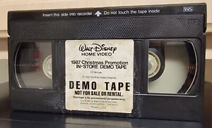MEGA RARE Walt Disney Home Video VHS Christmas 1987 Promotion In-Store Demo Tape