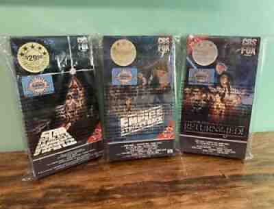 Star Wars VHS 1987 Anniversary Red Label FACTORY SEALED Full Trilogy!