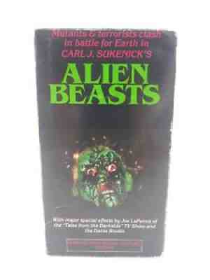 Alien Beasts VHS Original 1991 Release Carl J Sukenick SOV/Film Horror GoreÂ 