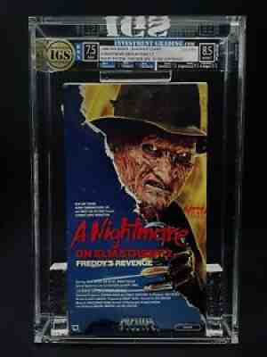 VHS A Nightmare on Elm Street 2 IGS 7.5-8.5 MINT 1st Press 1986 MEDIA