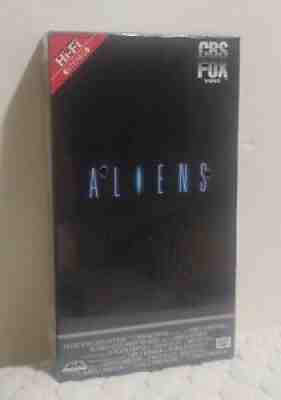 Aliens VHS Tape 1st Print 1987 Stereo Red Label Side UPC CBS FOX NEW SEALED