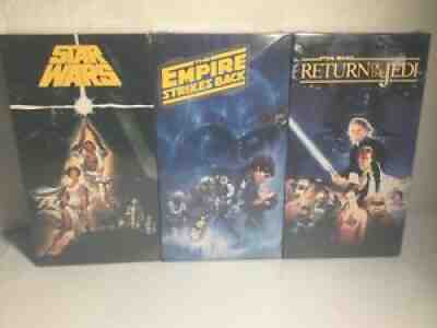 1992 Vintage Star Wars VHS Trilogy Tapes Factory Sealed NEW MINT CBS FOX