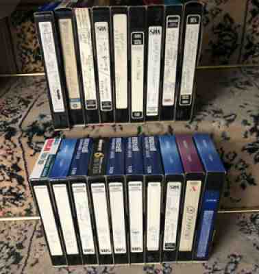 USED Recordable VHS Tapes Lot of 19 Star Trek DS9 TNG Voyager with Commercials