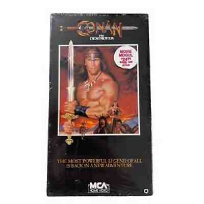 CONAN THE DESTROYER / MCA VHS - Factory Sealed New 1984 Print Arnold IGS ready