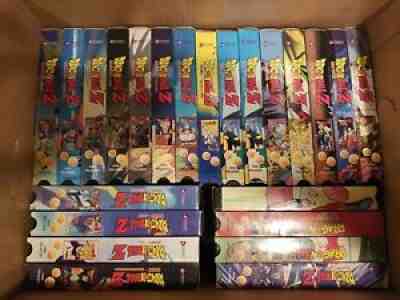 Lot of 54 Vintage Dragonball Z VHS Tapes GOKU FRIEZA GREAT ANIME TITLES