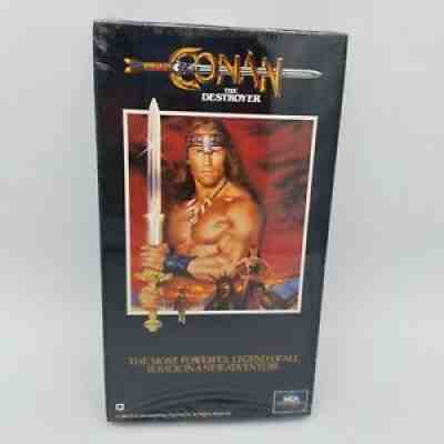 NEW SEALED - CONAN THE DESTROYER ARNOLD SCHWARZENEGGER 1984 VHS TAPE !!