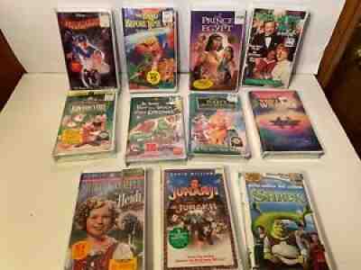  JUMANJI SHREK HEIDI RARE VIDEO "VHS" CHILDREN'S (11) SEALED COLLECTION