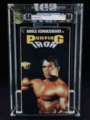 VHS Pumping Iron IGS 8.0-7.0 NM 1992 Arnold Schwarzenegger / Franco Columbo