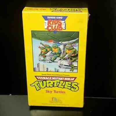 Teenage Mutant Ninja Turtles 1990 Burger King VHS Sealed New Promo Sky Turtles
