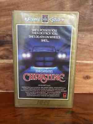 Vintage 1984 Stereo Gold Clamshell VHS John Carpenter's 'Christine' Horror