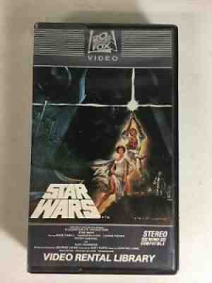 Star Wars VHS 1982 20th Century Fox Video Rental Library With Serial Numbers