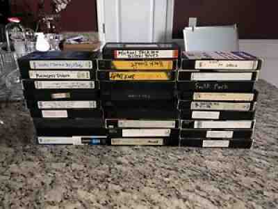 Lot of 29 VHS Tapes Cartoons Movies TV Various Prerecorded Sold As Used Blanks