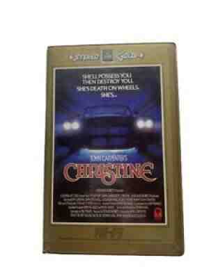 Vintage 1984 Stereo Gold Clamshell VHS John Carpenter's 'Christine' Horror