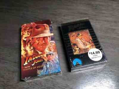 VHS & BETAMAX SEALED Temple of of Doom 98 Very rareï¿¼ Raiders of the lost Arkï¿¼ 86