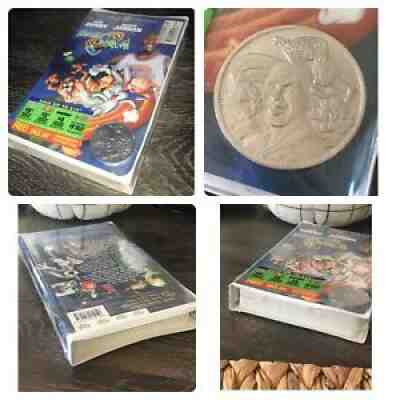 Space Jam VHS Tape Sealed 1996 With Coin (Looney Tunes, Michael Jordan)