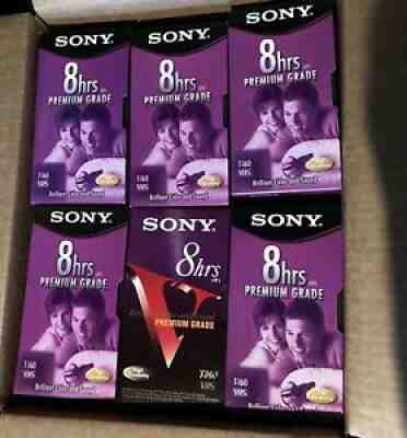 HUGE! Lot of 1250+ Sony 6 HR & 8 HR VHS Video Tapes Recordable