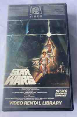 Star Wars VHS 1982 20th Century Fox Video Rental Library Serial Numbers Starwars
