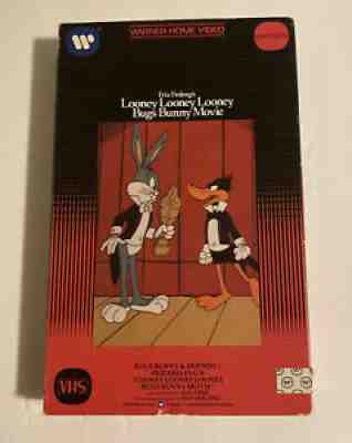 Looney Looney Looney Bugs Bunny Movie VHS 1981 Warner Big Box Rare Cover Tested