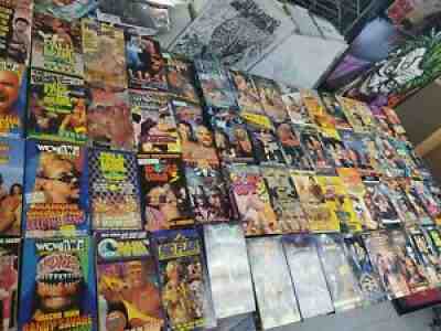 HUGE LOT 60 VINTAGE RARE WCW VHS TAPES wwe wwf nwa nwo rare nice 80s 90s