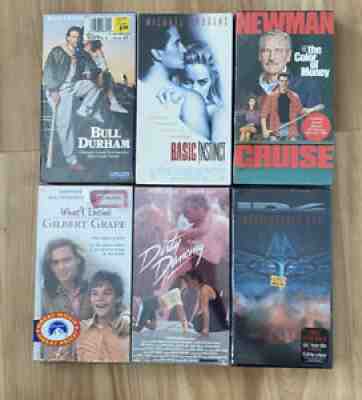 LOT OF 6 BRAND NEW SEALED VHS TAPES INDEPENDENCE DAY BULL DURHAM DIRTY DANCING