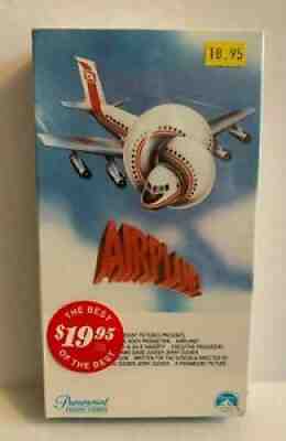 Airplane 1980 VHS NEW SEALED Original Paramount watermark Zucker Nielsen Jabbar