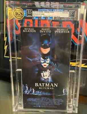 Batman Returns VHS Gift Set UPC WHV Watermarks Brand New, Sealed IGS 8.5 9.5 GEM