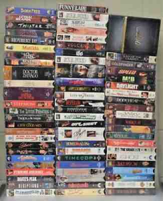 Lot of 71 New & Sealed VHS Tape Movies Home Alone Jumanji Timecop Deer Hunter