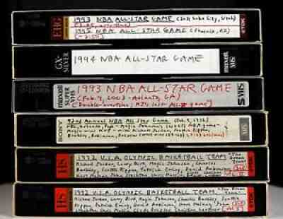 Treasure Trove of 11 Rare NBA All-Star Game and Dream Team VHS Home Recordings!