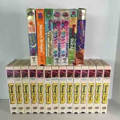 Barney Friends 29 VHS Lot Time Life Video Different Titles Kids Learning Vintage