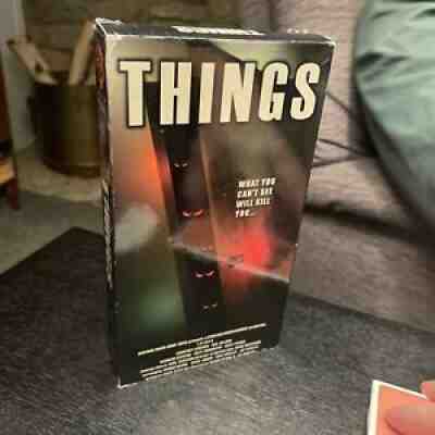 Things 1997 VHS Burning Moon SOV Horror 90s RARE Courtney Lercara Dennis Devine