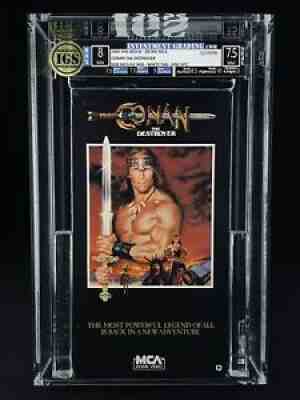 VHS Conan the Destroyer IGS 8.0-7.5 NM SCARCE 1984 COPY - Arnold Schwarzenegger