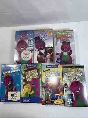 Barneyâ??s LOT OF 7 FACTORY SEALED VHS TAPES RARE