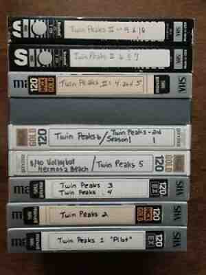 Lot of 9 VHS Tapes Sold as Used Blanks Twin Peaks with commercials