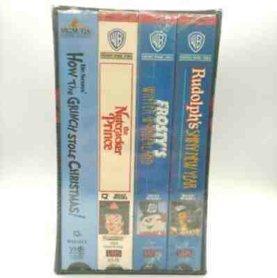 Holiday Treasures For Children VHS Set - Frosty Nutcracker Prince Grinch Rudolf