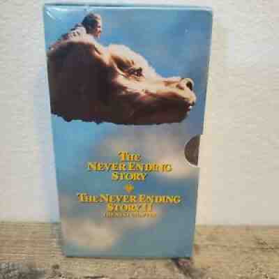 The Never Ending Story VHS Set Part 1 and Part 2 Factory Sealed very rare