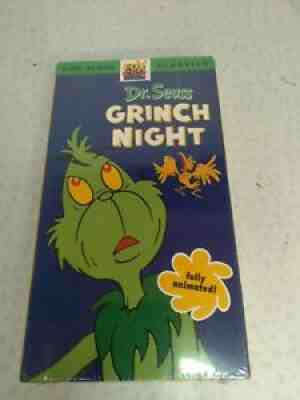Vintage VHS VCS Tape Dr. Seuss GRINCH NIGHT New Sealed -Fox Kids Sing-Along