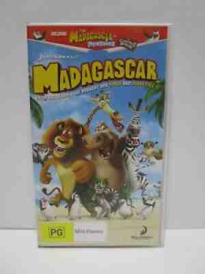 Madagascar, VHS Tape, Vintage Cassette Tape Video, Cartoon Movie PG, 2005, RARE