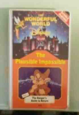 the wonderful world of disney THE PLAUSIBLE IMPOSSIBLE VHS VIDEOTAPE sales demo
