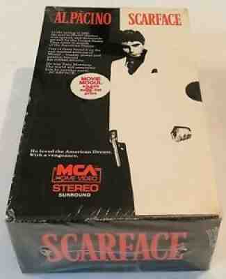 Scarface VHS 1989 MCA Brand New Sealed 2 VHS BOXED SET NEW FACTORY SEALED NOS