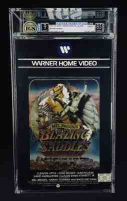 VHS Blazing Saddles IGS 9.0-8.5 **FIRST PRINT** 1980 Warner Big Box - WCI GRAIL