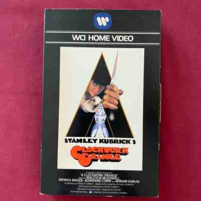 Clockwork Orange WCI Warner 1980 Big Box Burgess Stanley Kubrick Rare VHS