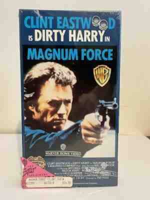 1987 Print Dirty Harry in Magnum Force VHS Partial Seal With Front Watermarks