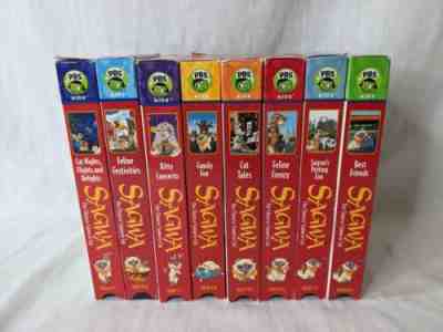 Rare - 8x PBS Sagwa The Chinese Siamese Cat on VHS - Concerto, Friends, Frenzy +