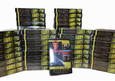 Collectible Star Trek Voyager VHS Tapes Set of 59 New Sealed & Used 1998-2002