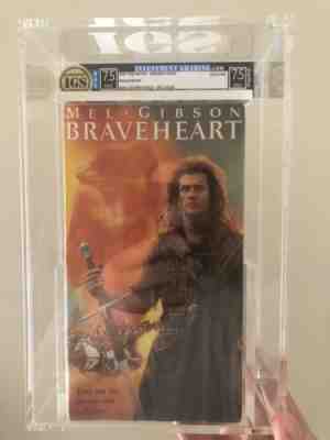 IGS Graded 7.5 1995 Braveheart Movie VHS English Cover Sealed ! RARE