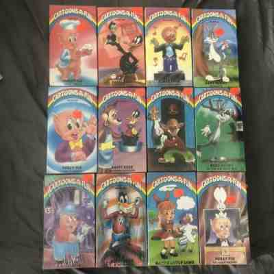 Lot Of 12 1989 Cartoons R Fun VHS Bugs Daffy Porky Elmer Looney Tunes All Sealed