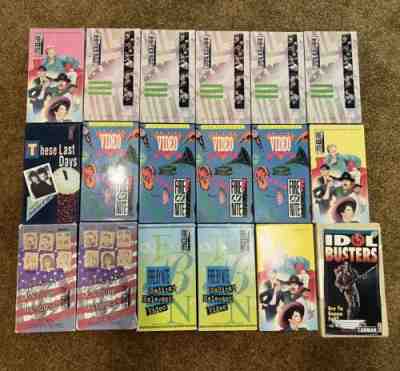 Rare FIRE BY NITE Lot of 18 VHS Tapes Christian Videos - Newsboys Petra DC Talk