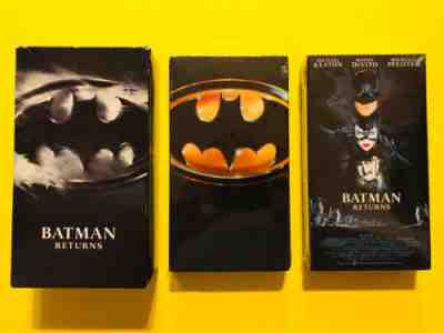 Vintage 1989 Batman & 1992 Batman Returns New Sealed VHS Box Set